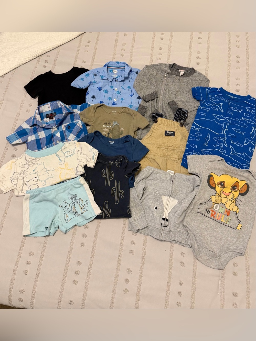 Mixed Kids Short Sleeve Tee & Top Bundle - Navy, Blue, Gray, Green